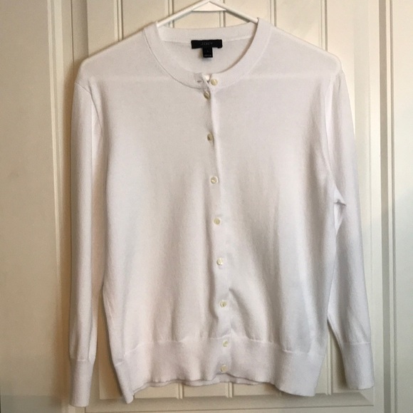 j crew white cardigan